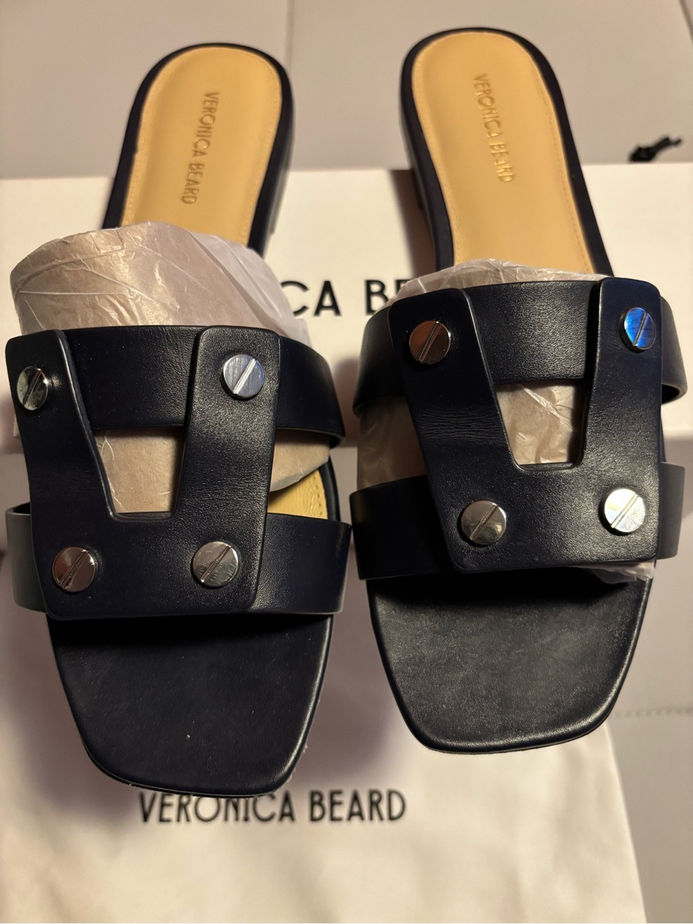 Veronica Beard Via Slide Sandals - Picture 5 of 12